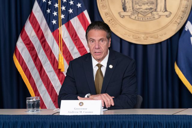Governor Andrew Cuomo at a Manhattan press briefing on October 5th, 2020.